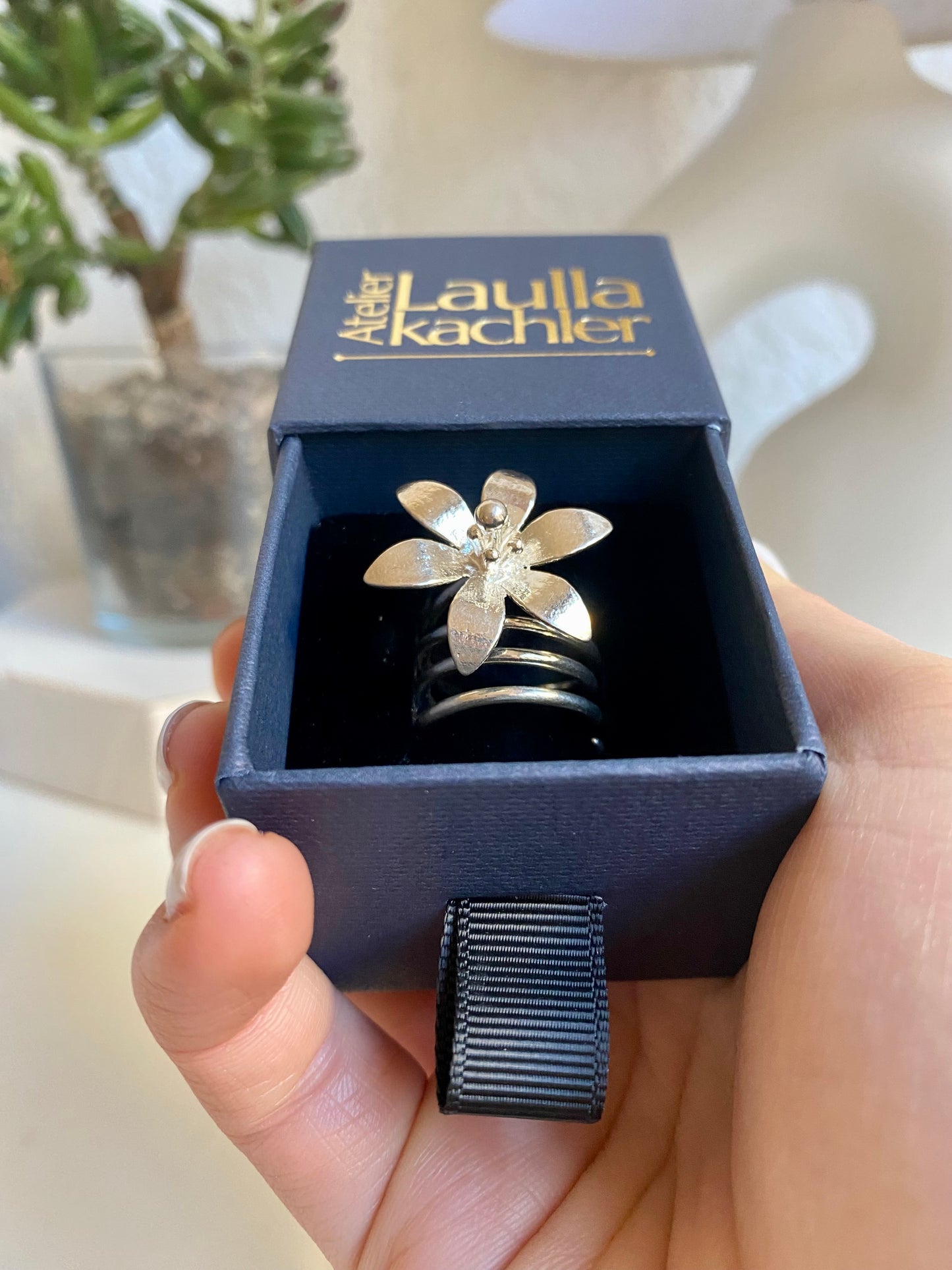 Bague Première Floraison - plaquée argent