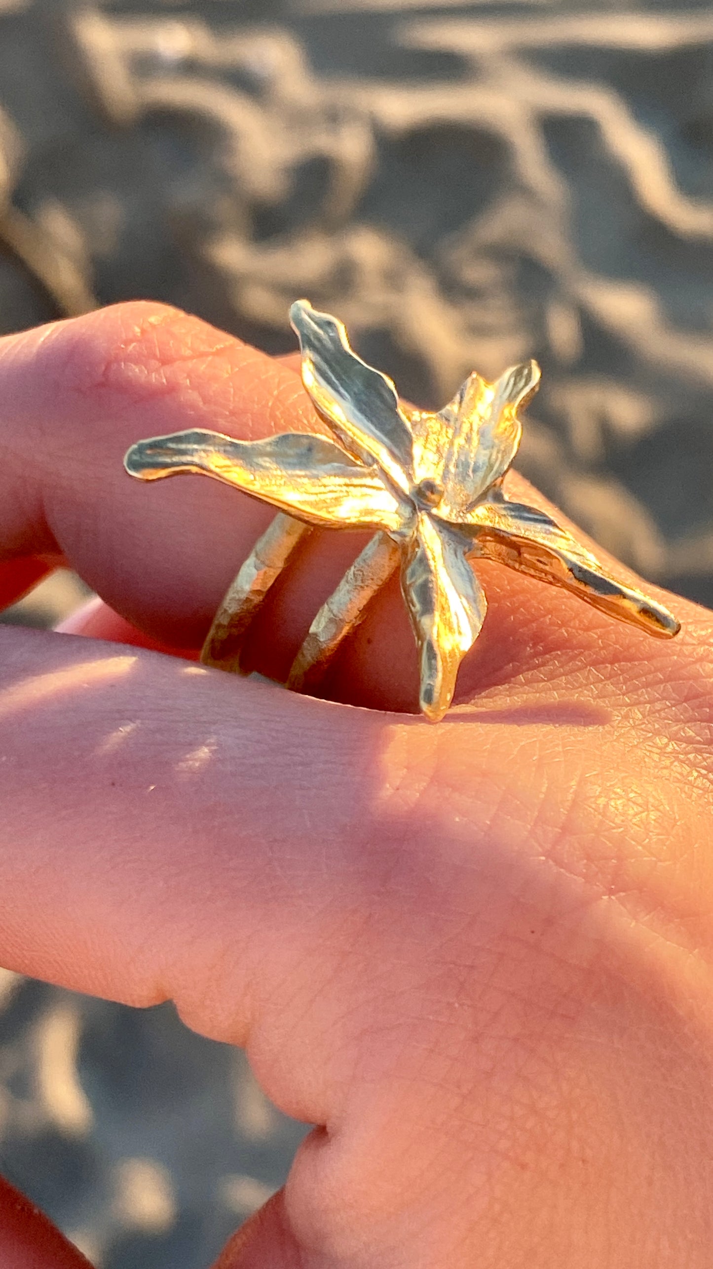 Bague Fleur Étoilée - Matte